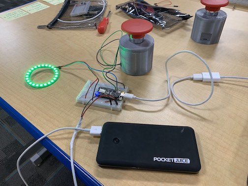 led ring on breadboard